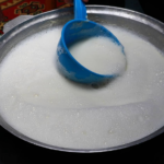Close-up of foam on top of boiled milk