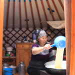 Morning inside ger (yurt)-1
