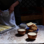 Breakfast in ger (yurt)