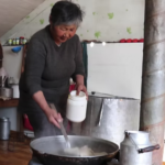 Baasan makes milk tea