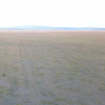 Steppe landscape from above 2